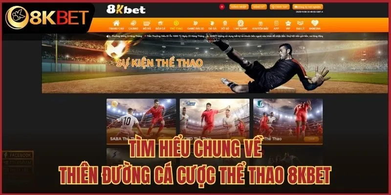 Tìm hiểu chung về thiên đường cá cược thể thao 8kbet